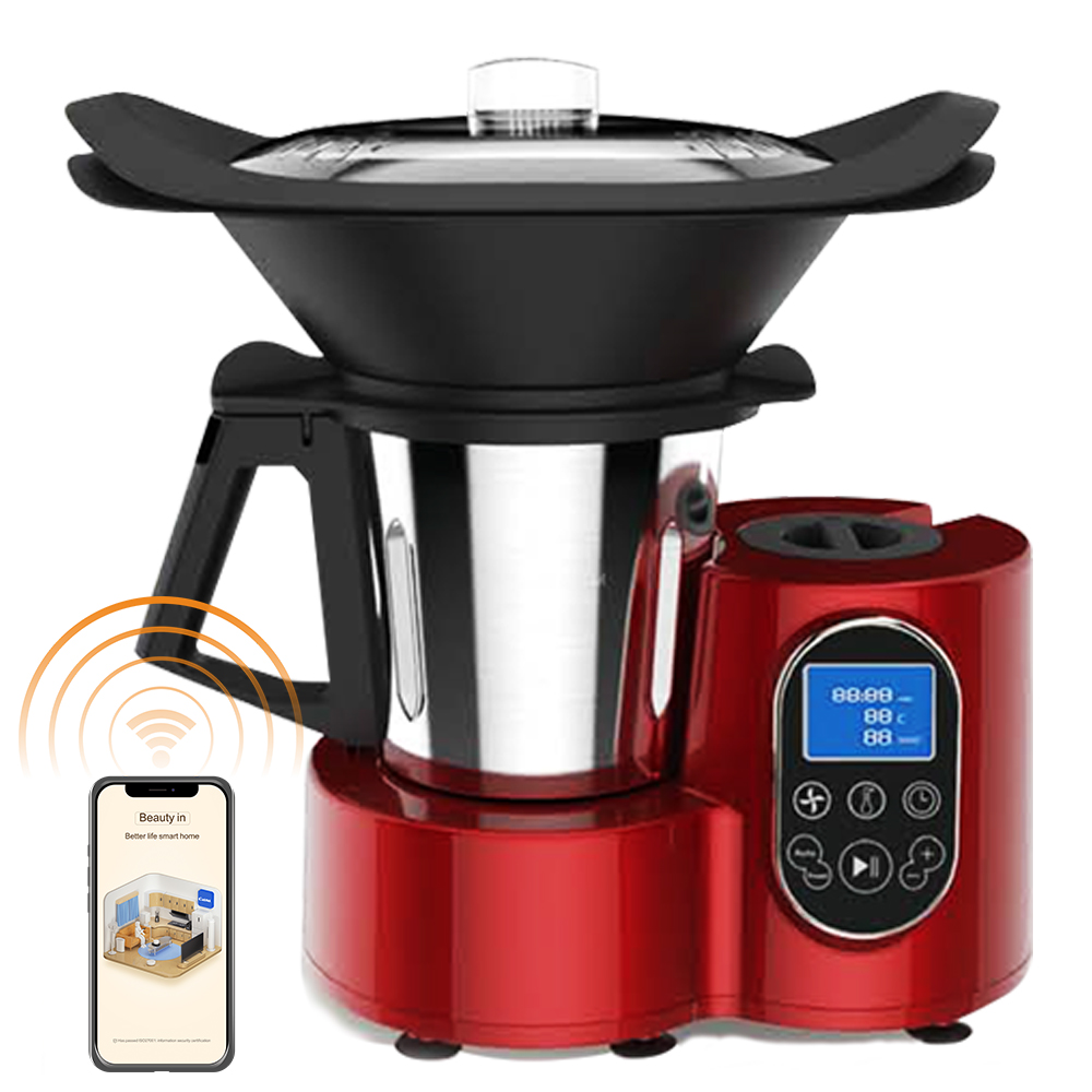 Shiny Mini WIFI Automatic Smart Cooking robot Thermomixer in China Factory with Outside Steamer Thermo Cooker with Butterfly